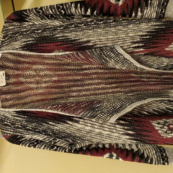 Say What? Sweaters - Navajo print cardigan sz L